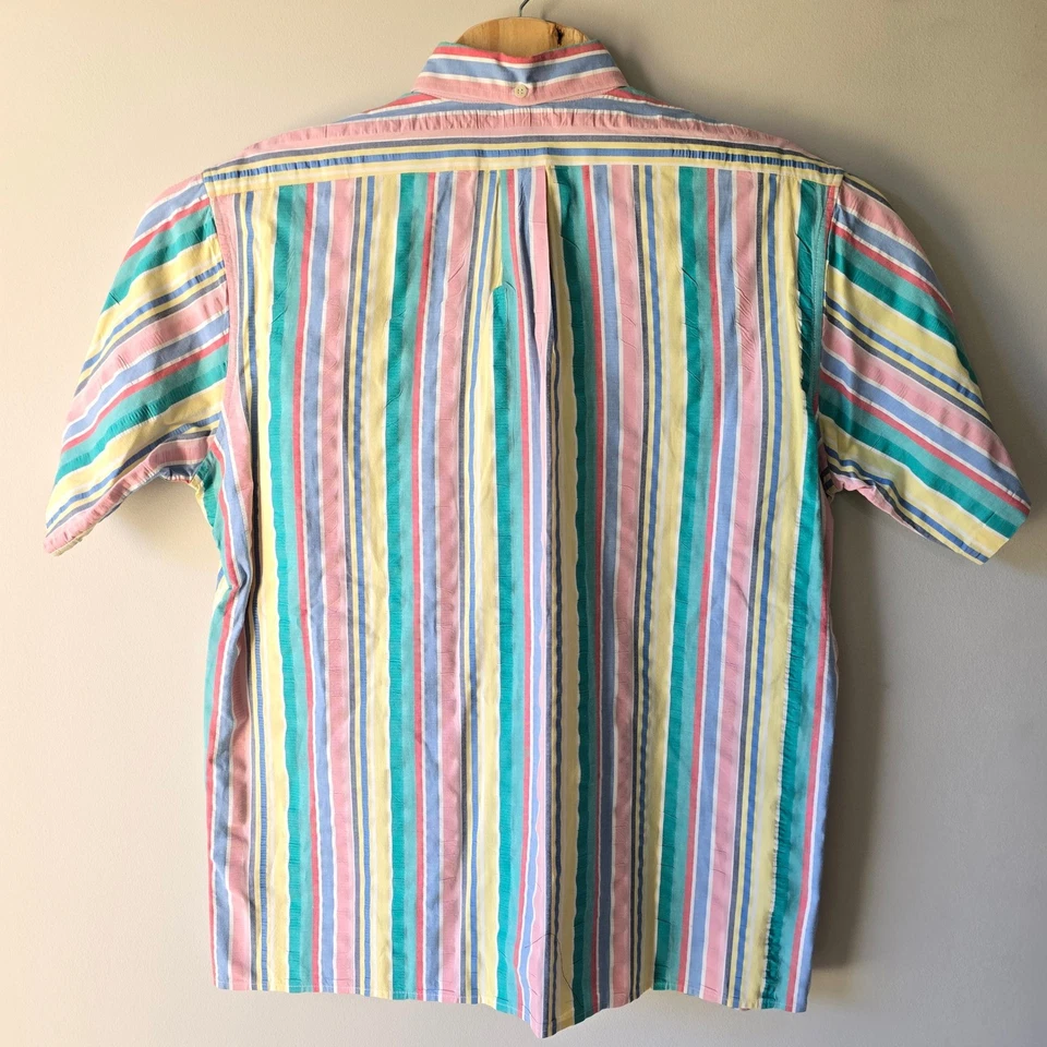 Reyn Spooner Hawaiian Traditions Mens XL Striped Short Sleeve Button Up Shirt - Image 3 of 4