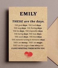 Personalized Name Romantic Happy Anniversary Card for Wife Husband Girlfriend