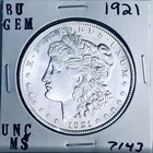 1921 BU GEM MORGAN SILVER DOLLAR UNC MS+++ U.S. MINT RARE COIN 7143