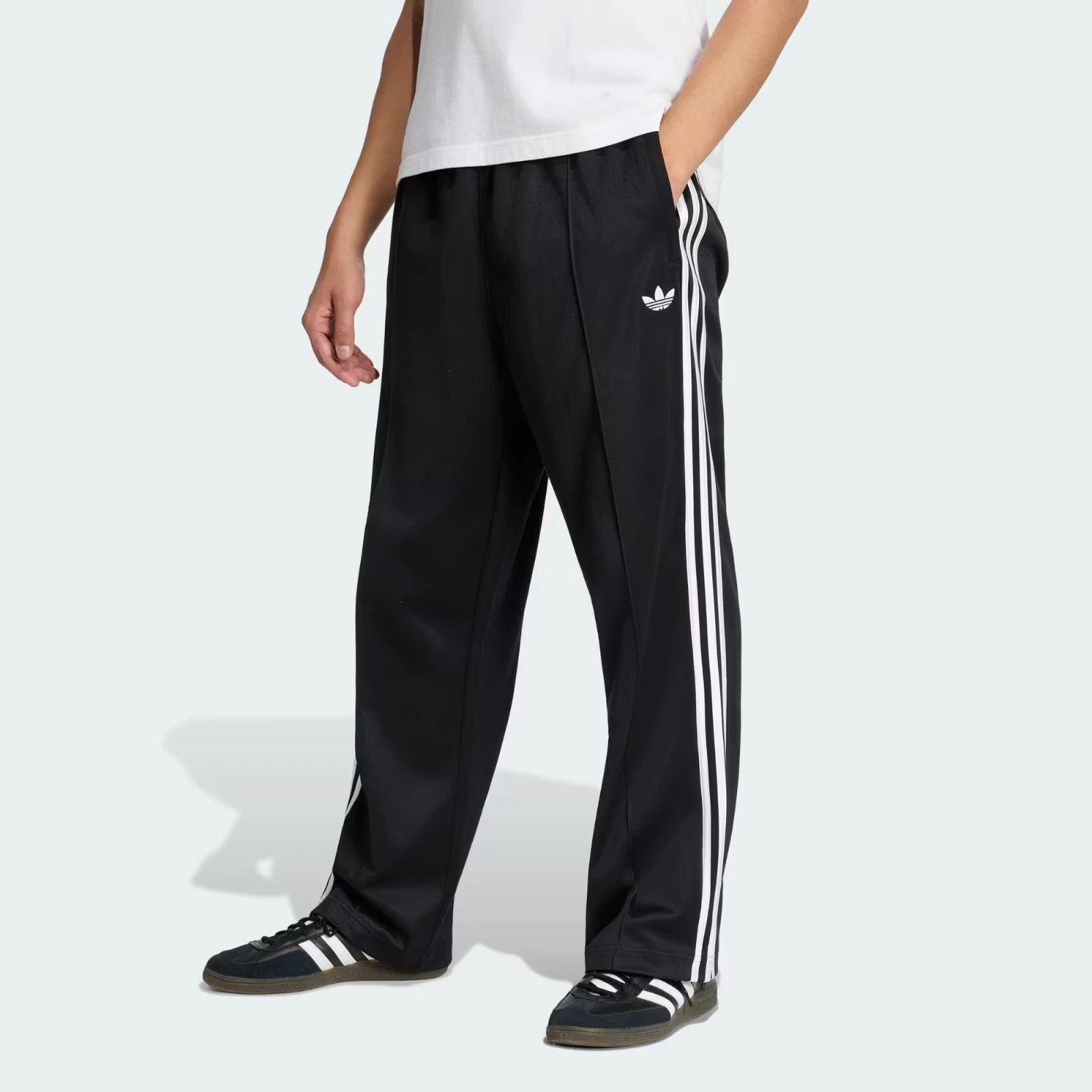 adidas Originals Men's Firebird Track Tracksuit Bottoms Black / White