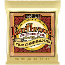 Ernie Ball 2069 Earthwood 80/20 Bronze Nylon Ball End Acoustic Guitar Strings