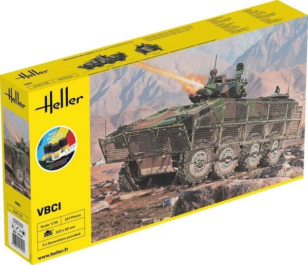Kit Maquette Heller Véhicule Blindé de Combat de l'Infanterie VBCI avec Peinture 1/35