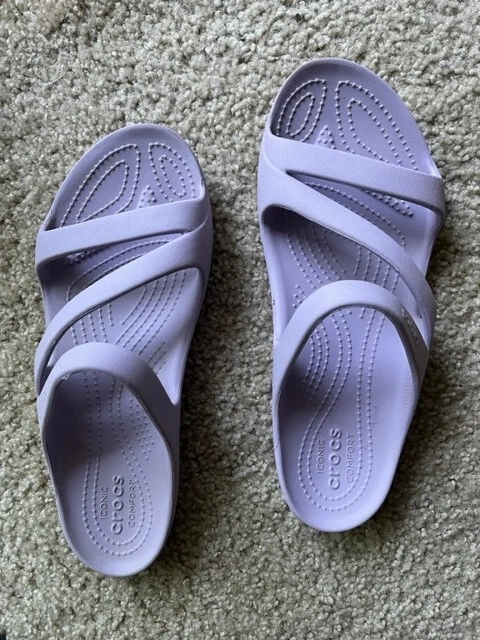 Crocs Kadee II Strappy Sandals Size W 10 Lavender Womens Swiftwater