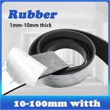 Self Adhesive Backed Seal Rubber Strip 10 100mm width 1M Length 1 10mm Thick