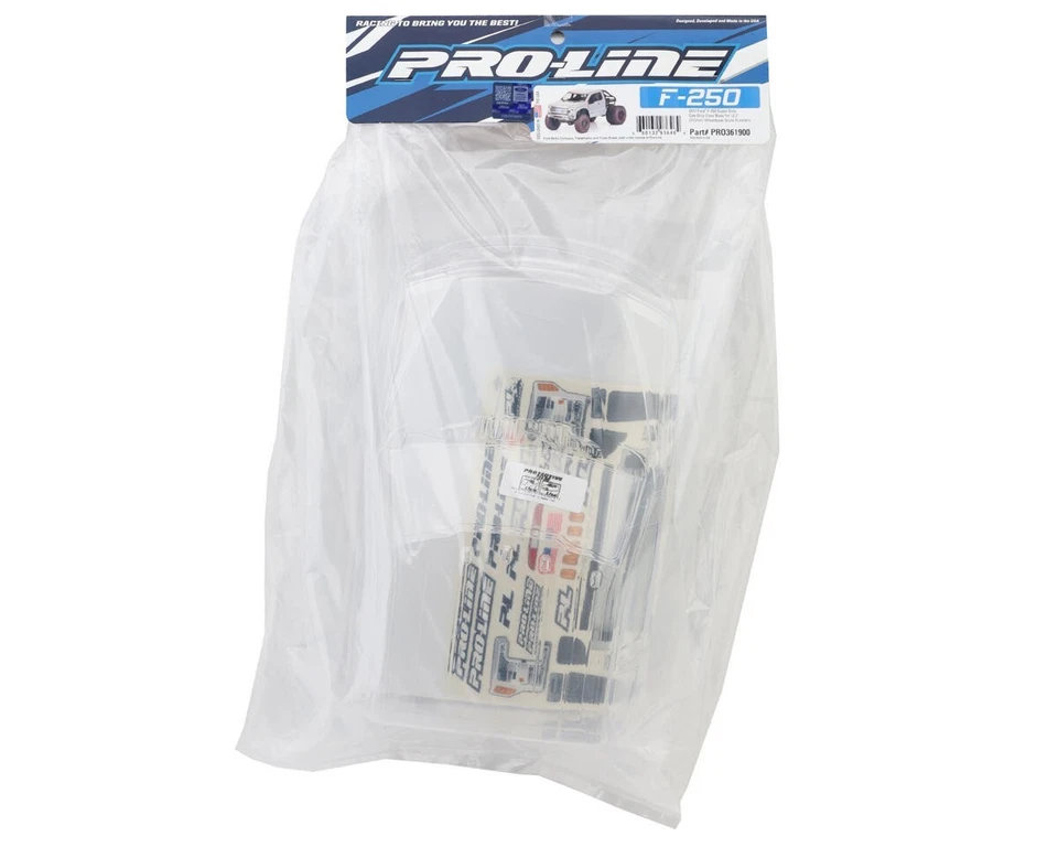 Pro-Line 2017 Ford F-250 Super Duty 1/10 Rock Crawler Body Clear 313mm Cab Only - Image 3 of 4