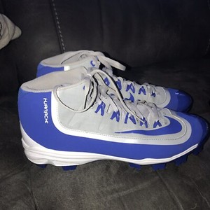 nike huarache baseball cleats blue and white
