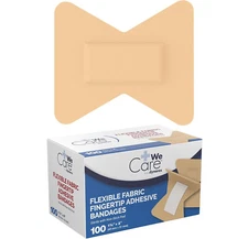 Medical Adhesive Fabric Bandages Fingertip Sterile 1 3/4" x 2" 100 per Box 3617