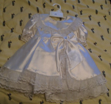 Vintage Toddler Party Wedding Dress By Popaye's White Lace Damaged 24 Mos XL Pan