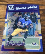 2016 Donruss Football #24 Kamar Aiken Baltimore Ravens Stat Line 31/75