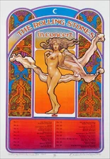 Rolling Stones 1969 Tour Poster Full-Sized Artist Edition Signed by David Byrd