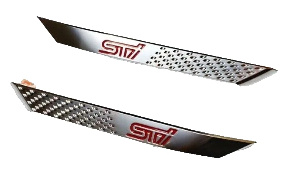 SUBARU GENUINE STI FENDER SILVER EMBLEM GARNISH LH＆ RH 91123CA060 
