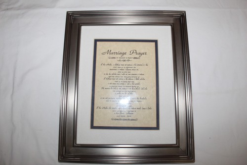 Marriage Prayer In Hawaiian and English Matted Framed 10x12 Wedding Poem