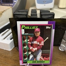 1990 Topps - #204 Bob Dernier Philadelphia Phillies
