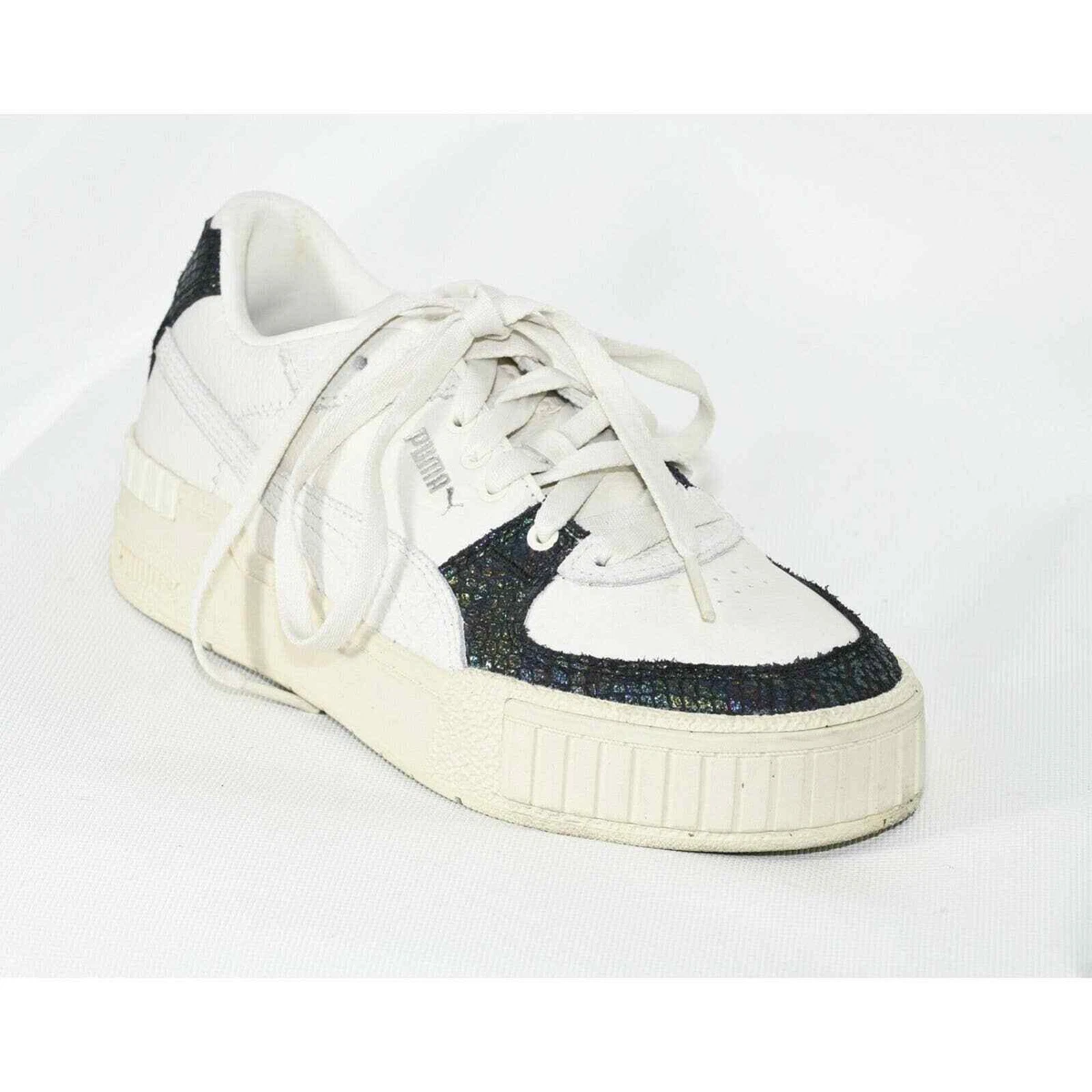 Puma Cali Sport Cream Snake Skin Casual Sneaker Shoe 374351 01 Womens Size 6.5