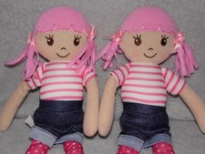 Wilko My First Doll soft toy TWO pink ragdoll comforter