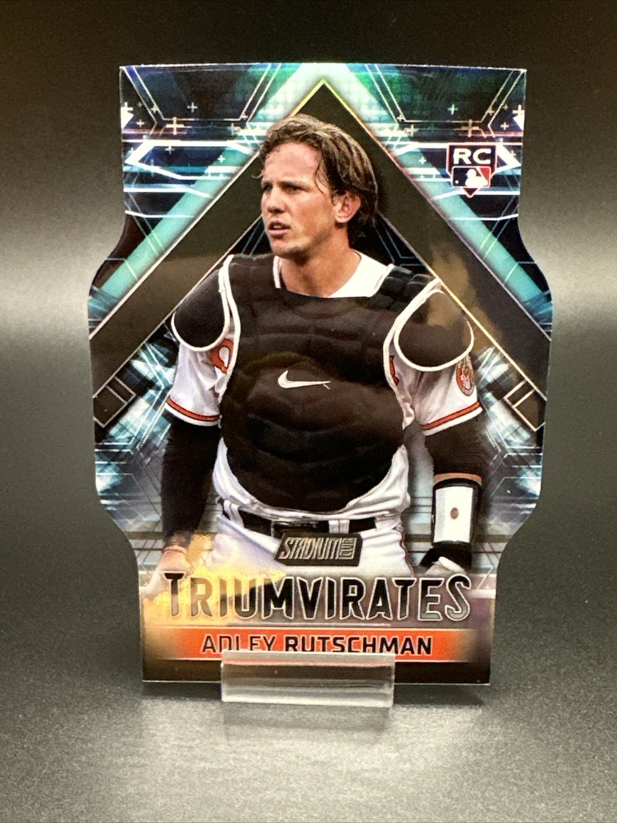 Adley Rutschman 2023 Topps Stadium Club Black Triumvirates Die-Cut Rookie Card /99