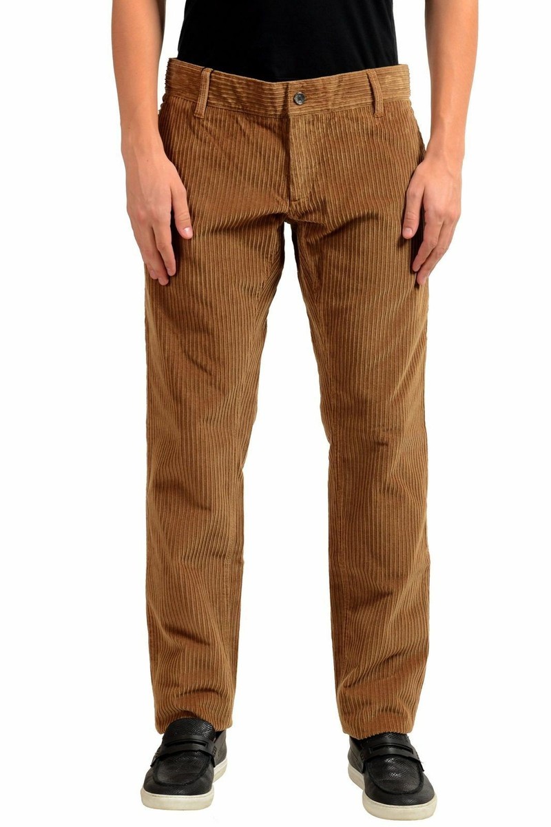 【関税込み】dolce & gabbana Corduroy pants Dolce & Gabbana Men's Brown Corduroy Casual Pants Size 28 30