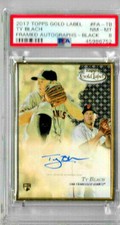 2017 Topps Gold Label TY BLACH framed auto - Black PSA 8