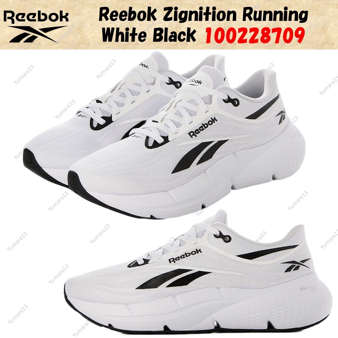 Reebok Zignition Running White Black 100228709 Men's Size