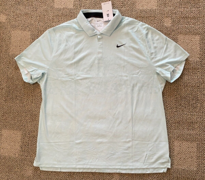 Nike Tiger Woods Polo Shirt Dri-FIT ADV DR5327-346 Mint Green Mens 2XL