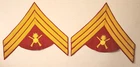 PAIR of EARLY 1900's USMC MARINE CORPS GUNNERY SERGEANT CHEVRONS