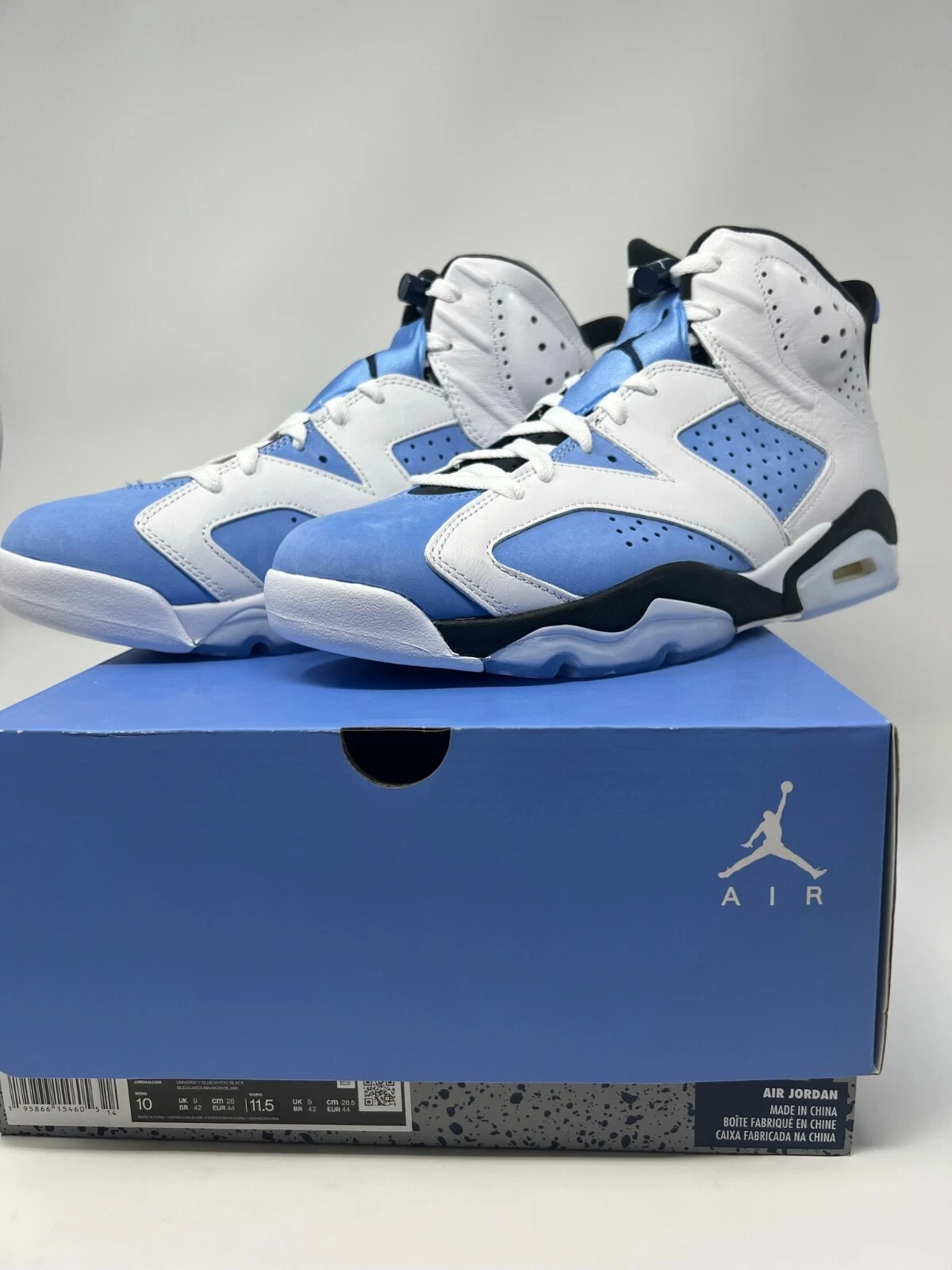 Taglia 10 Jordan 6 retrò medio UNC casa (nuovissima di zecca) 100% autentica