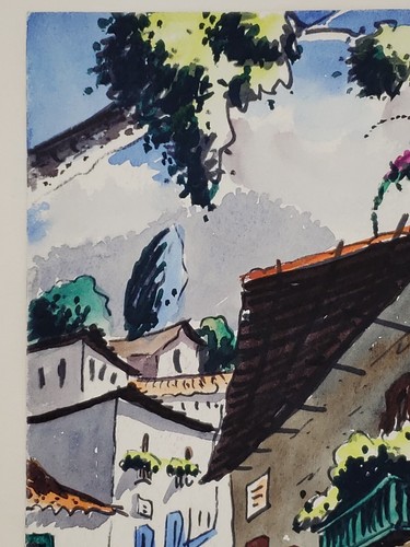 13x10 ORIGINAL WATERCOLOR PAINTINGS ON CARDBOARD - VINTAGE, LATIN AMERICA MEXICO - Picture 5 of 24