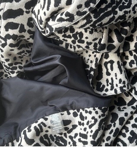 Calvin Klein Cardigan Womens Size 22 Open Front Animal Print Waterfall Coastal - Picture 8 of 11