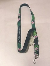 ALOHA Hawaii Lanyard Hawaiian Flowers Key Holder Phone Quick Release Keychain