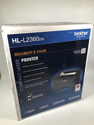 Brother HL-L2360DW Compact Monochrome Laser Printer Wireless WiFi New Sealed  