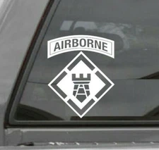U.S. ARMY 20th ENGINEER BRIGADE AIRBORNE Vinyl Window Decal/Sticker