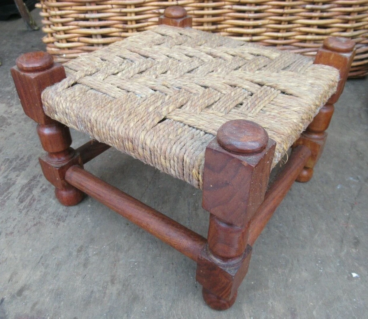 Rattan low stool online