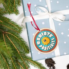 Radiate Positivity Happy Bright Shine Sun Love Acrylic ornament