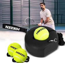 Solo Tennis Trainer Rebound Ball Set w/Metal Base &3 Highly Elastic String Balls