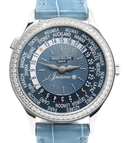 Patek Philippe Complications World Time White Gold Gray Blue 3...
