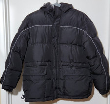OLD NAVY SIZE XL BOYS/YOUTH BLACK ZIPPERED WINTER JACKET WITH REMOVEABLE HOOD