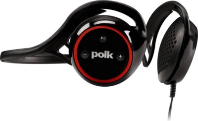 Polk Audio UltraFit 2000 sports headphones built-in microphone (Black and Red)
