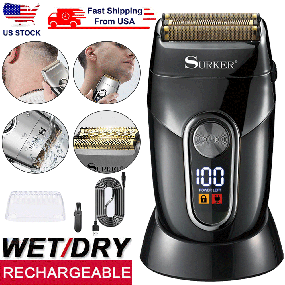Electric Beard Shaver Trimmers Razor Double Blade Recharge Hair Shaving Machine