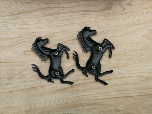 Ferrari F12 GTC4 812 Front & Rear Bumper Horse Badge Emblem Set Black New - Picture 6 of 7