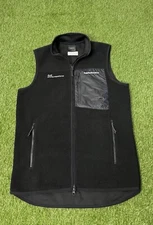 Peak Performance men's black pile vest Audi driving experience size M