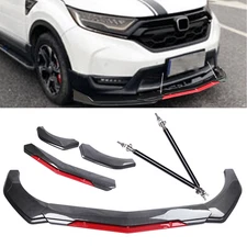 Front Bumper Lip Spoiler Splitter Carbon Fiber Look Body Kit For Honda CR-V CRV