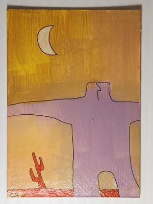 e9Art ACEO monolith outsider art brut naive