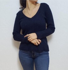 Peruvian Connection Alpaca Navy Blue Sweater Jumper Size M