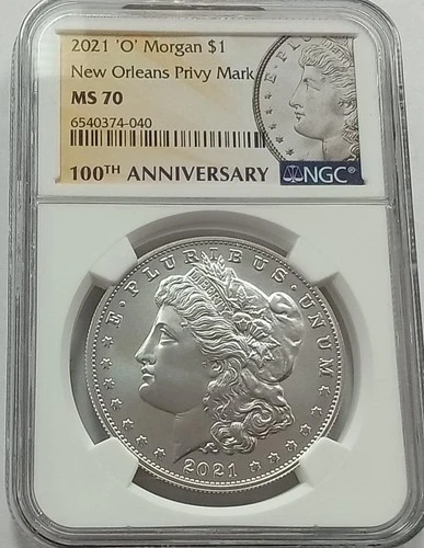 2021 O New Orleans Privy Mark Morgan Silver Dollar NGC MS70 First Day of Issue
