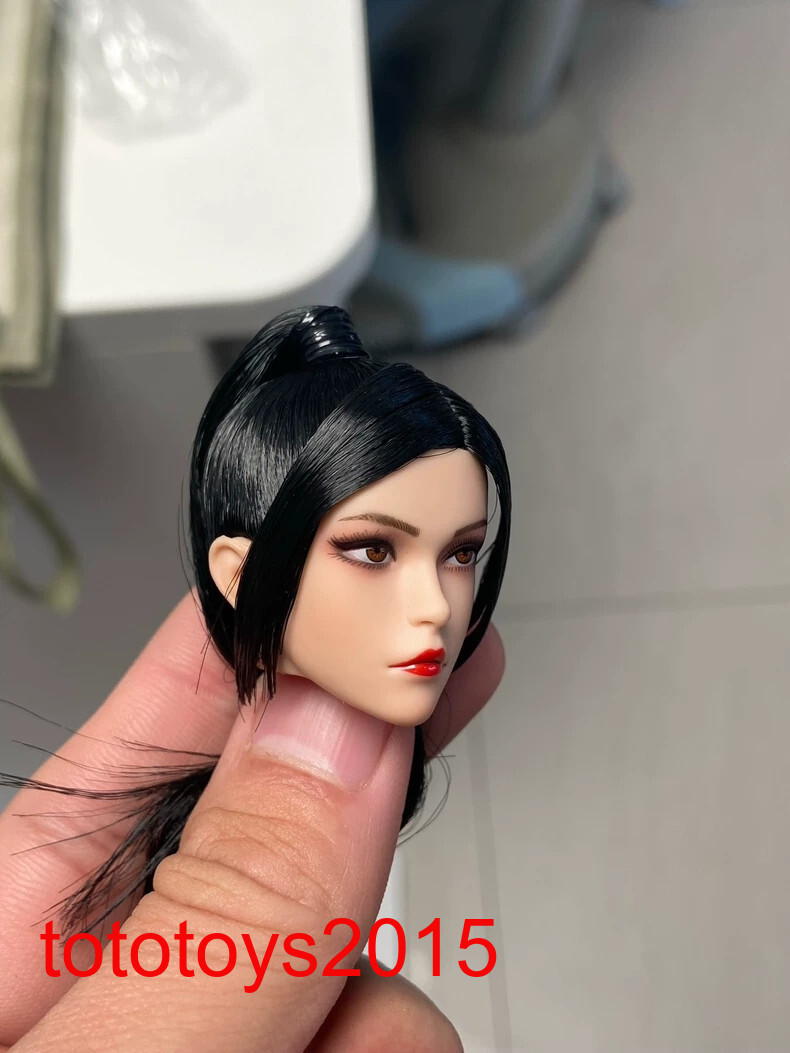 US 1/6 Beauty Girl Makup Head Sculpt Model For 12" Female Action Figure Body Toy