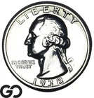 1938 Washington Quarter, PROOF, Blast White Superb Gem PR++