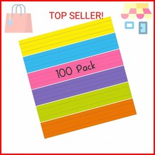 100 Pack Sentence Strips, Ruled Sentence Strip Lined Paper for Handwriting Pract