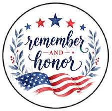 REMEMBER AND HONOR PATRIOTIC ENVELOPE SEALS LABELS STICKERS PARTY FAVORS