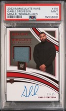 2022 Immaculate WWE Gable Steveson Rookie RC Memorabilia Autograph Red /25 PSA 9