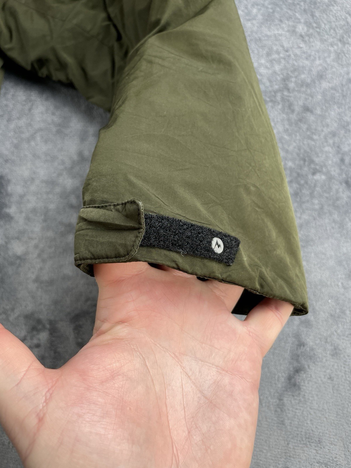 Marmot Down Jacket Men’s Large XL Green Mountain Parka Puffer Hooded